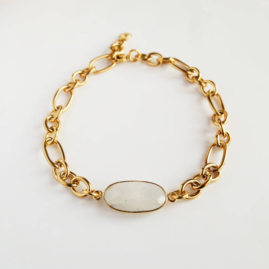 Moonstone Chain Bracelet